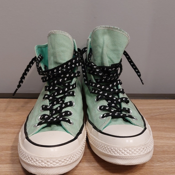 RARE Converse Chuck Taylor Ying Yang mint green hi top 10.5 Women & 9.5 Mens - Picture 2 of 7